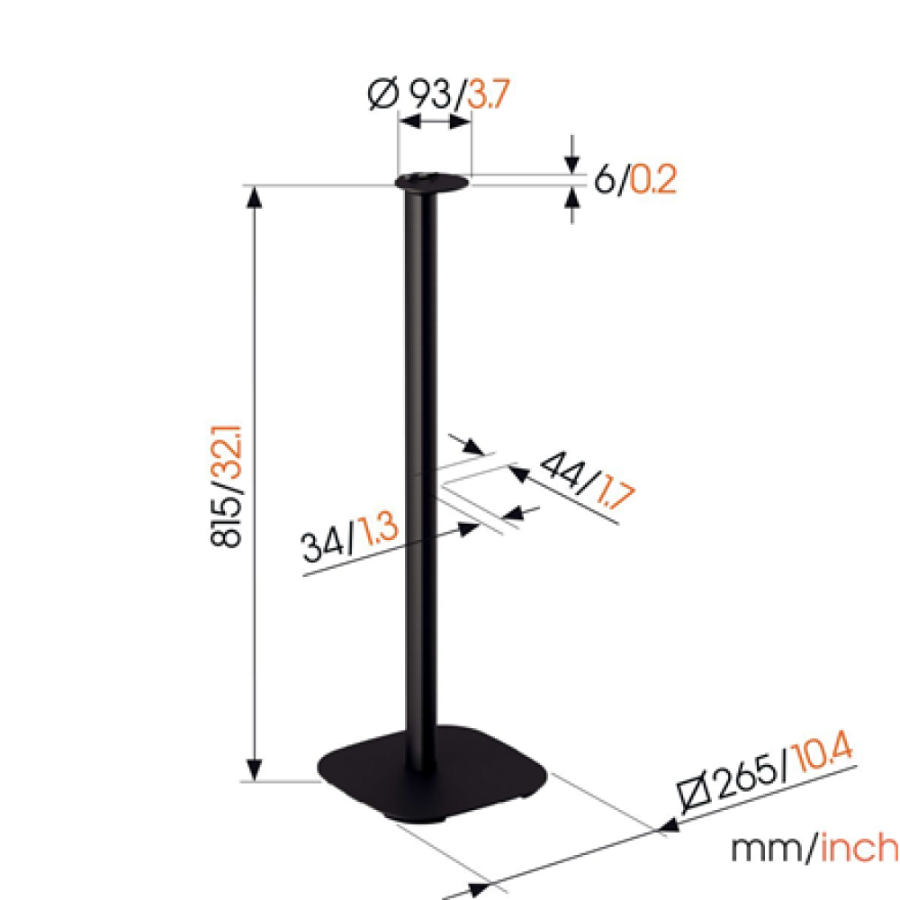 Vogels Floor stand , SFS 4113 Sonos speaker stand for Era 100 , Maximum weight (capacity) 2 kg , Black