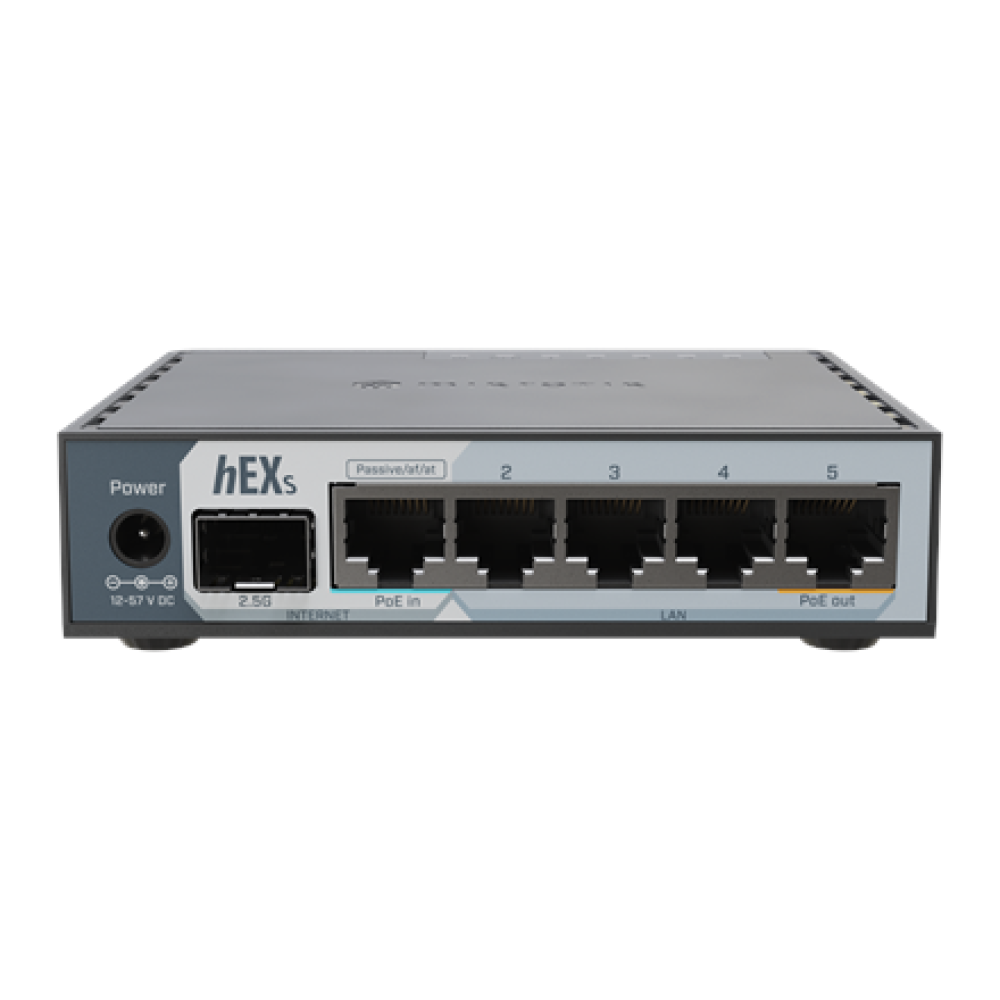 MikroTik hEX S (2025) , 10/100/1000 Mbit/s , Ethernet LAN (RJ-45) ports 5 , Mesh Support No , MU-MiMO No , No mobile broadband