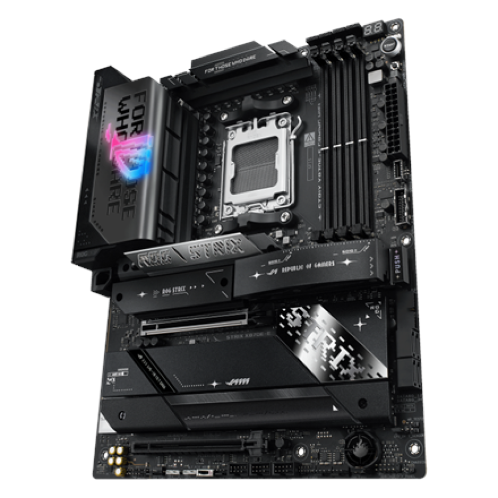 Asus ROG STRIX X870E-E GAMING WIFI , Processor family AMD , Processor socket AM5 , DDR5 , Supported hard disk drive interfaces SATA, M.2 , Number of SATA connectors 4