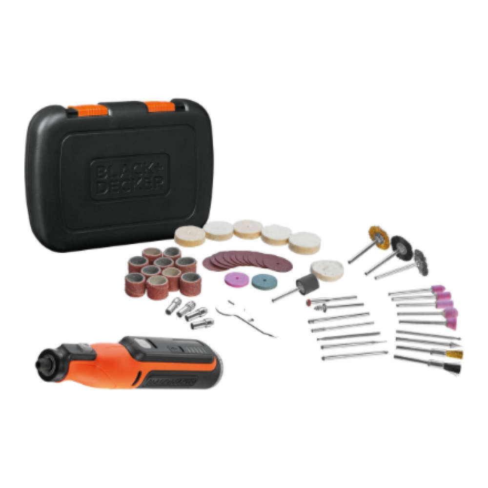 8V Cordless Rotary Tool With Kit Box , BCRT8IK-XJ