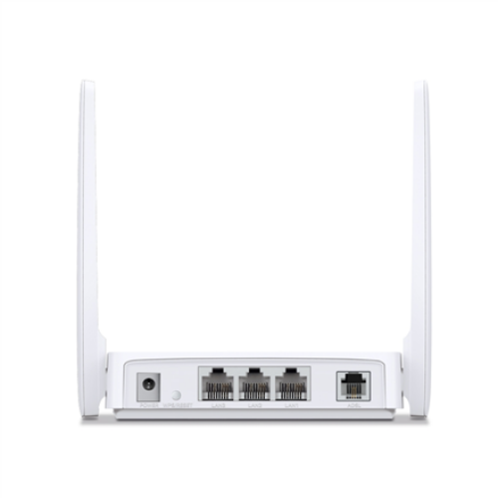 Mercusys Wireless N ADSL2+ Modem Router MW300D 802.11n 300 Mbit/s 10/100 Mbit/s Ethernet LAN (RJ-45) ports 3 Mesh Support No MU-MiMO No No mobile broadband Antenna type 2×External