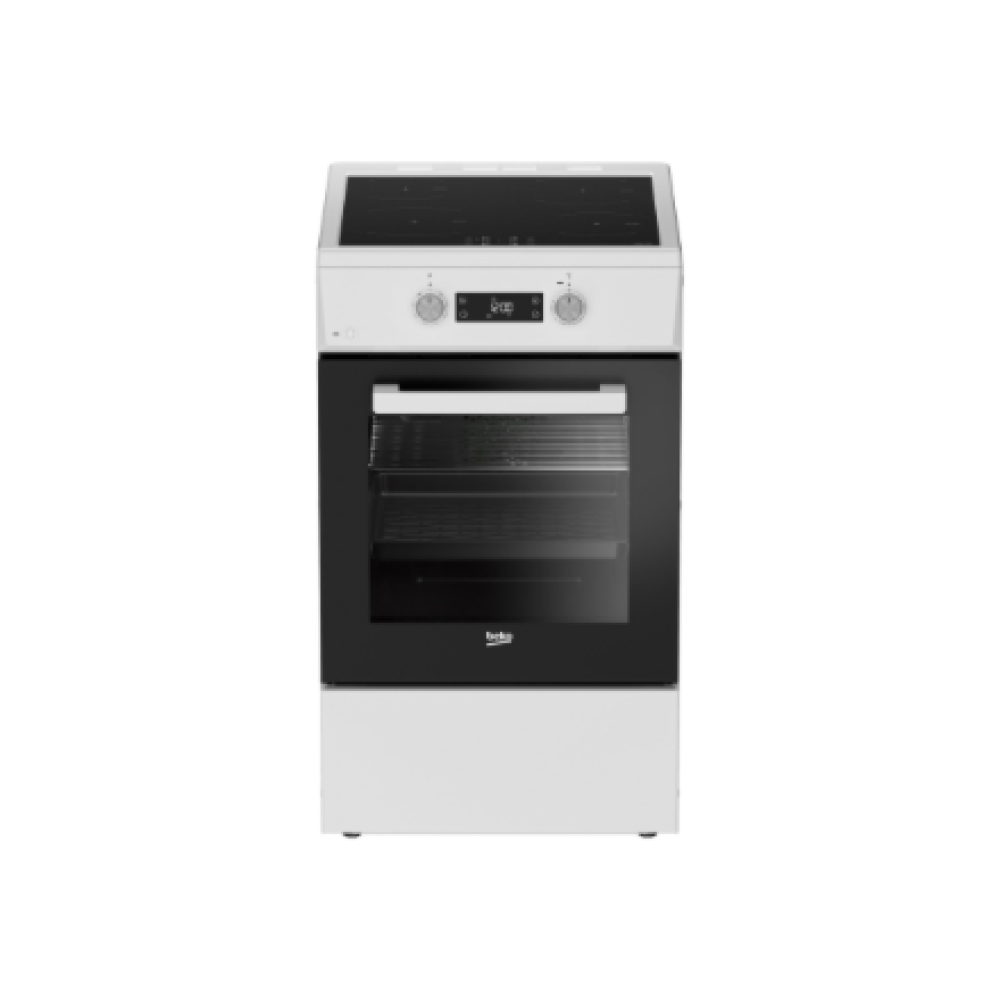 BEKO Cooker , FSM59305WDT , Hob type Induction , Oven type Electric , White , Width 50 cm , Grilling , Depth 60 cm , 60 L