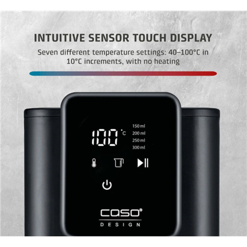 Caso Turbo Hot Water Dispenser , HW 616 , Water Dispenser , 2600 W , 2.5 L , Plastic/Stainless Steel , Black/Stainless Steel