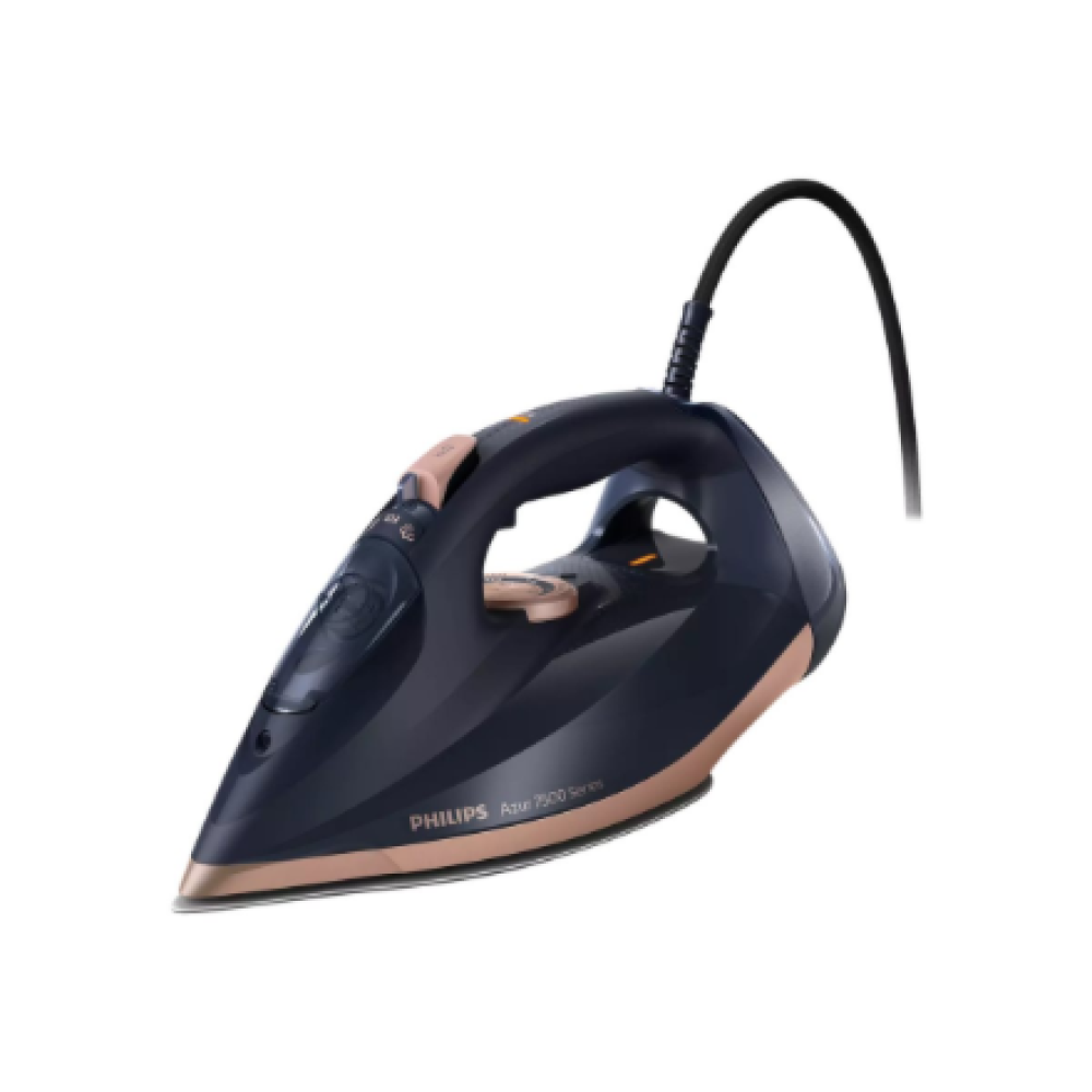 Philips , DST7510/80 , Steam Iron , 3200 W , Water tank capacity 300 ml , Continuous steam 55 g/min , Steam boost performance 260 g/min , Blue/Gold