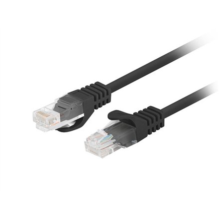 Lanberg Patchcord CAT.6 UTP 0.25M fluke passed 10-pack, Black , PCU6-20CC-0025-BK