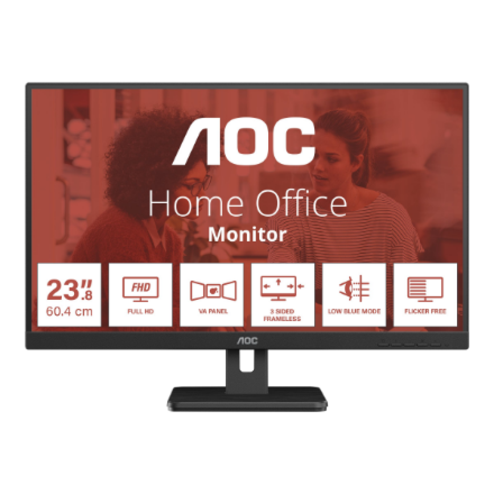 AOC 24E3UM , 24 , VA , FHD , 16:9 , 75 Hz , 4 ms , 1920 x 1080 pixels , 300 cd/m² , HDMI ports quantity 1