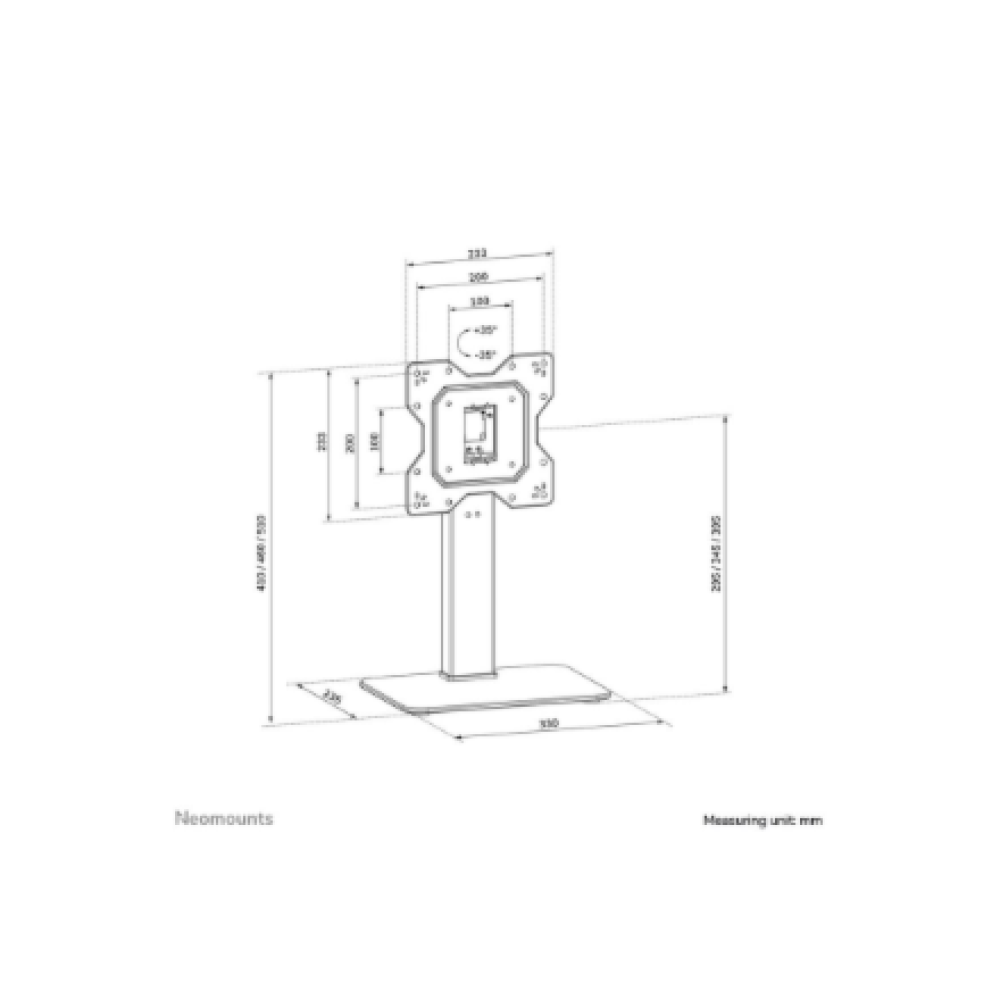 Neomounts Desk Mount , DS45-430BL12 TV stand , Adjustable Height, Swivel , 23-43 , Maximum weight (capacity) 40 kg , Black