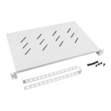 Lanberg 19 fixed shelf 1U/483x300mm, max load capacity up to 25kg , AK-1004-S , Grey