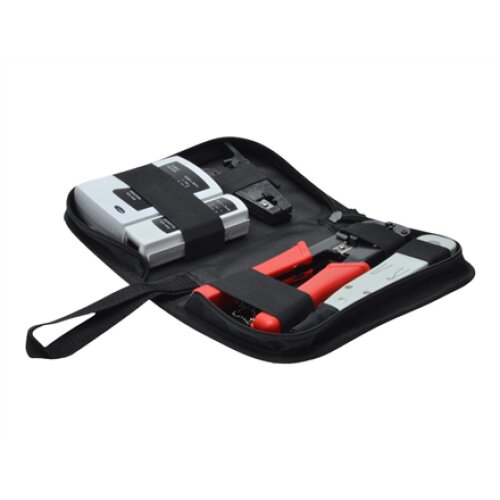 Digitus , Network Tool Set, LAN Tester, Crimping Tool, Cut and Stripping Tool, Punch Down Tool , Tool kit