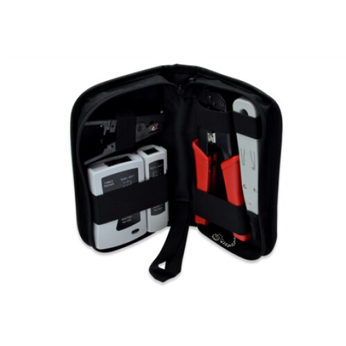 Digitus , Network Tool Set, LAN Tester, Crimping Tool, Cut and Stripping Tool, Punch Down Tool , Tool kit