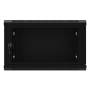 Lanberg , Rack cabinet 19 wall-mount 6U/600x450 with perforated door (flat pack) , WF01-6406-23B , Black