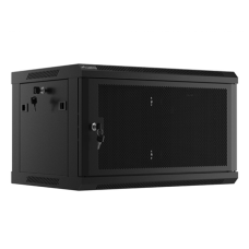 Lanberg , Rack cabinet 19 wall-mount 6U/600x450 with perforated door (flat pack) , WF01-6406-23B , Black