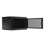 Lanberg , Rack cabinet 19 wall-mount 6U/600x450 with perforated door (flat pack) , WF01-6406-23B , Black