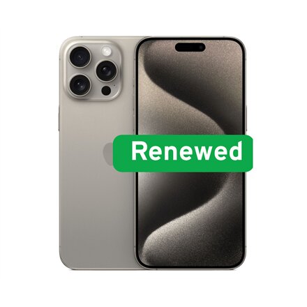 Apple , RENEW , Grade C , iPhone 15 Pro Max , Natural , 6.7 , Super Retina XDR OLED , 2796 x 1290 pixels , A17 Pro Chip , 8 GB , 256 GB , Dual SIM , 5G , 48+12+12 MP , iOS , 18