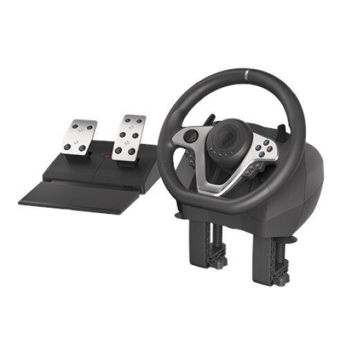 Genesis , Driving Wheel , Seaborg 400 , Silver/Black , Game racing wheel