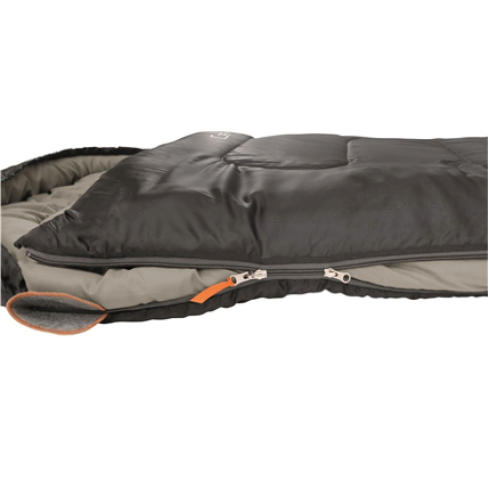 Easy Camp , Cosmos Black L , Sleeping Bag , 210 x 75 x 50 cm , Two-way open , Black