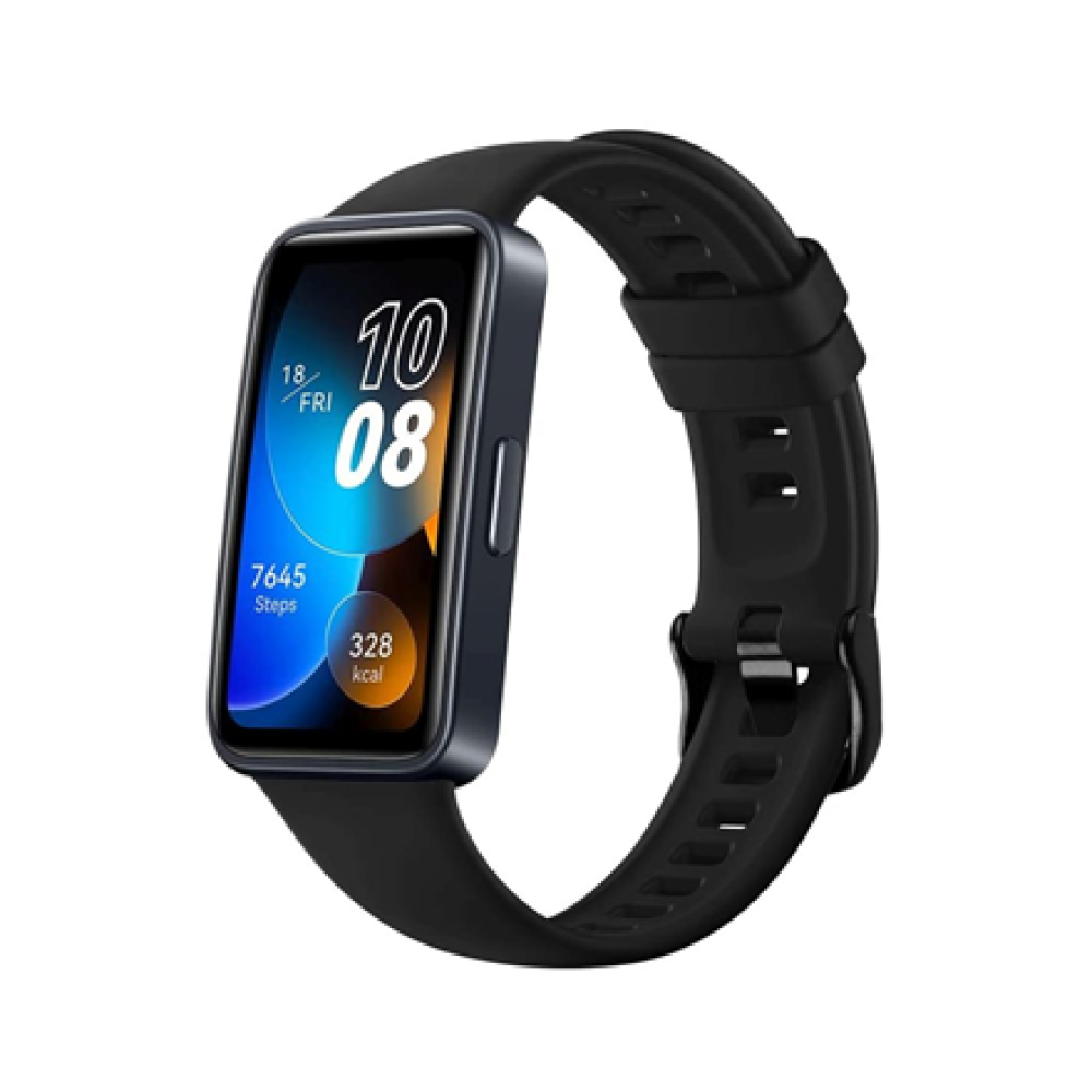 Fixed , Silicone Strap for Huawei Band 8/9/10 , Black