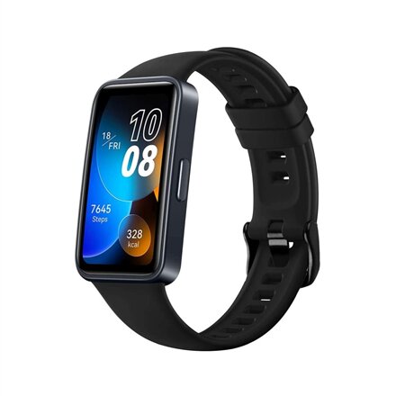 Fixed , Silicone Strap for Huawei Band 8/9/10 , Black