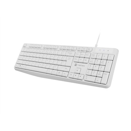 Natec , Keyboard , Nautilus NKL-1951 , Keyboard , Wired , US , White