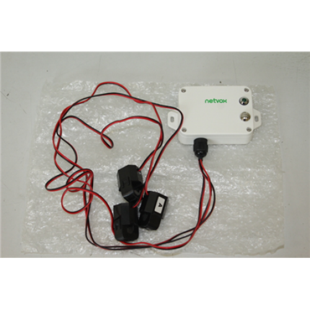 SALE OUT. Netvox Wireless 3-Phase Current Meter with 3 x 75A Clamp-On CT, USED AS DEMO Netvox