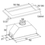 CATA , Hood , GT-PLUS 75 X /M , Energy efficiency class C , Canopy , Width 79.2 cm , 645 m³/h , Mechanical control , Stainless Steel , EcoLed