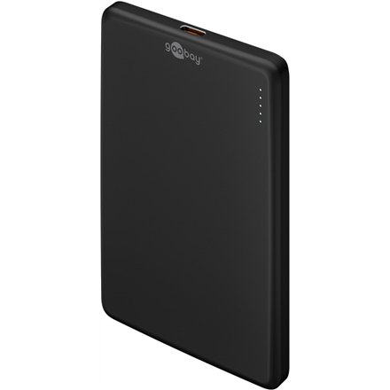 Goobay Magnetic Wireless Power Bank , 70182 , 5000 mAh , USB-C , Black