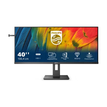 Philips , USB-C Hub Monitor , 40B1U5600/00 , 40 , IPS , WQHD , 21:9 , 120 Hz , 4 ms , 3440 x 1440 , 500 cd/m² , HDMI ports quantity 1 , Black