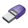 Kingston , DataTraveler , DT Micro Duo 3C , 128 GB , USB Type-C and Type-A , Purple
