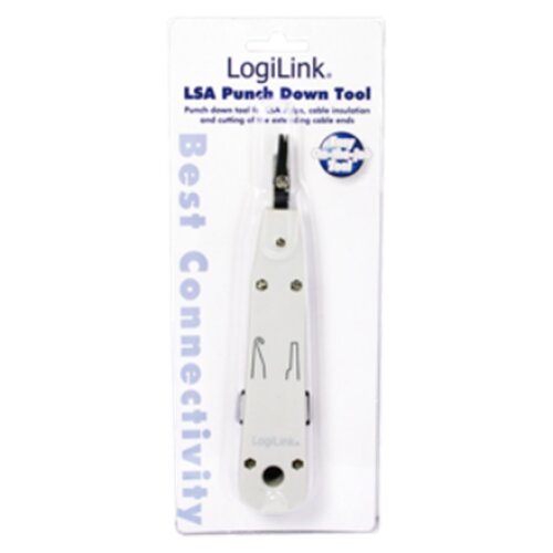 Logilink , LSA Punch Down Tool , LSA Punch Down ToolSuitable for on-wall and in-wall wallplatesCutting of the extending cable end in one stepAccording to the standard EIA/TIA 568 BFor Network, DSL and ISDNEasy to useWith self-tapping contacts