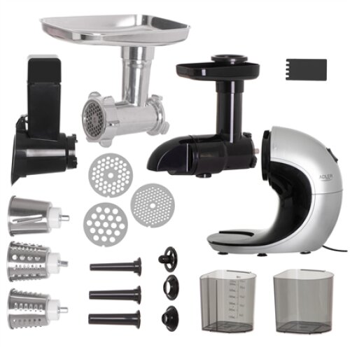 Adler , Slow-speed juicer 3in1 - Meat mincer, Juicer, Vegetable grater , AD 4131 , Type Slow Juicer , Stainless Steel , 150 W , Number of speeds 1 , 90-105 RPM