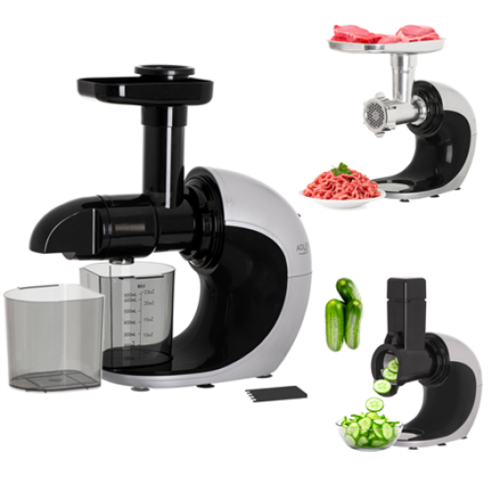 Adler , Slow-speed juicer 3in1 - Meat mincer, Juicer, Vegetable grater , AD 4131 , Type Slow Juicer , Stainless Steel , 150 W , Number of speeds 1 , 90-105 RPM