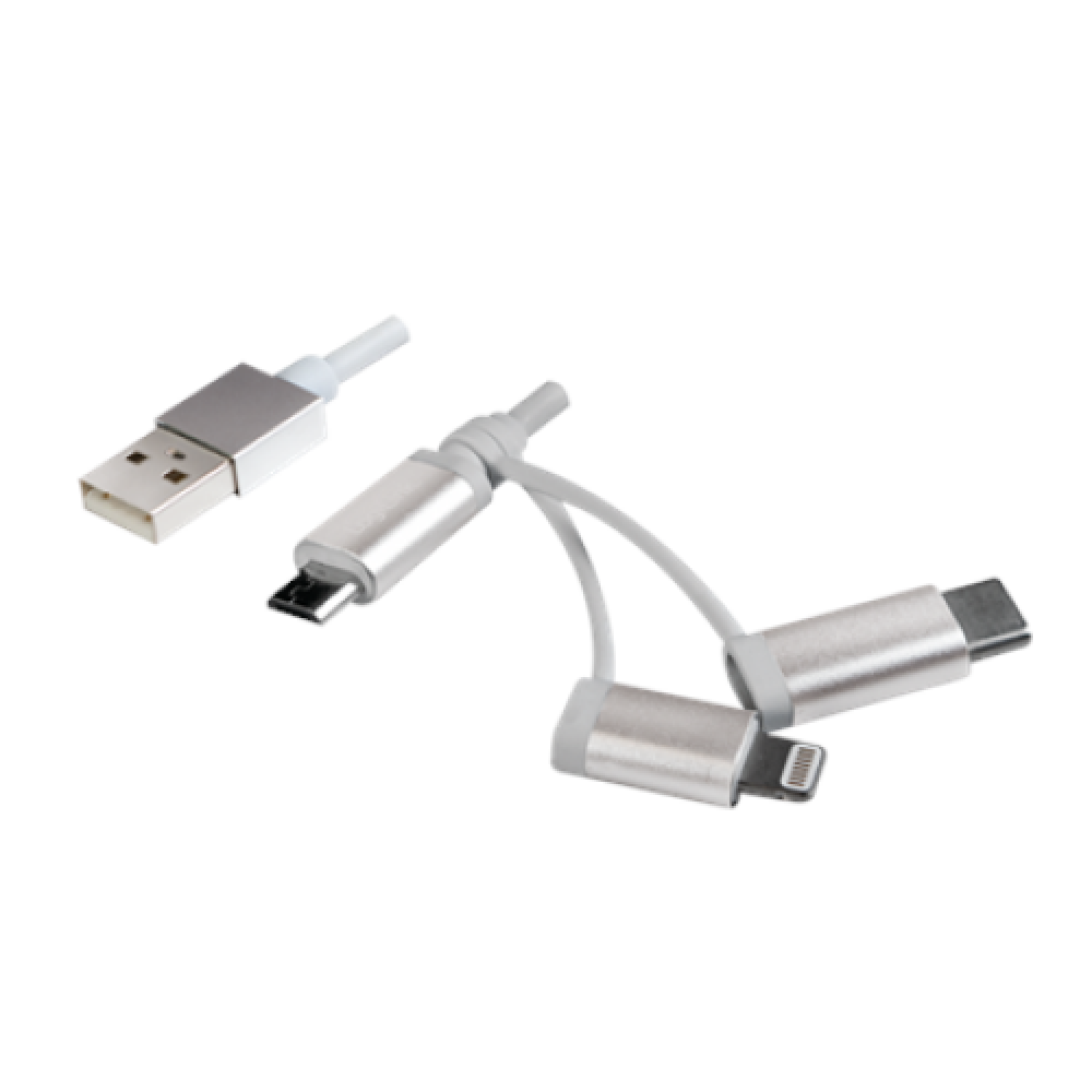 Logilink USB 2.0 micro B/Plug + Lightning/Plug + USB-C/Plug USB 2.0 A/Plug