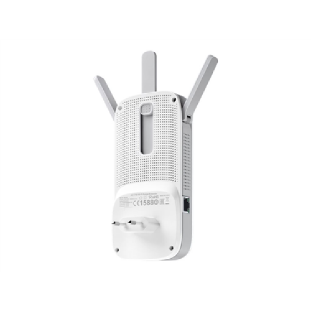 TP-LINK , Extender , RE450 , 802.11ac , 2.4GHz/5GHz , 450+1300 Mbit/s , 10/100/1000 Mbit/s , Ethernet LAN (RJ-45) ports 1 , MU-MiMO No , no PoE , Antenna type 3xExternal