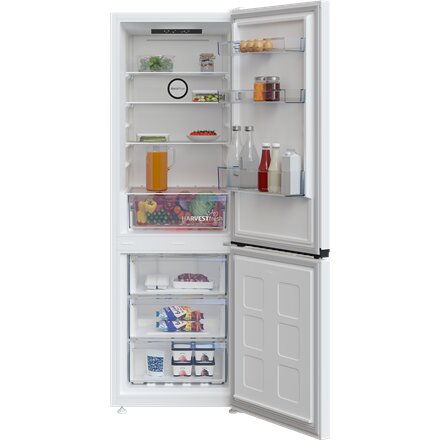 BEKO Refrigerator , B3RCNA344HW1 , Energy efficiency class E , Free standing , Combi , Height 179.6 cm , No Frost system , Fridge net capacity 209 L , Freezer net capacity 92 L , Display , 37 dB , White