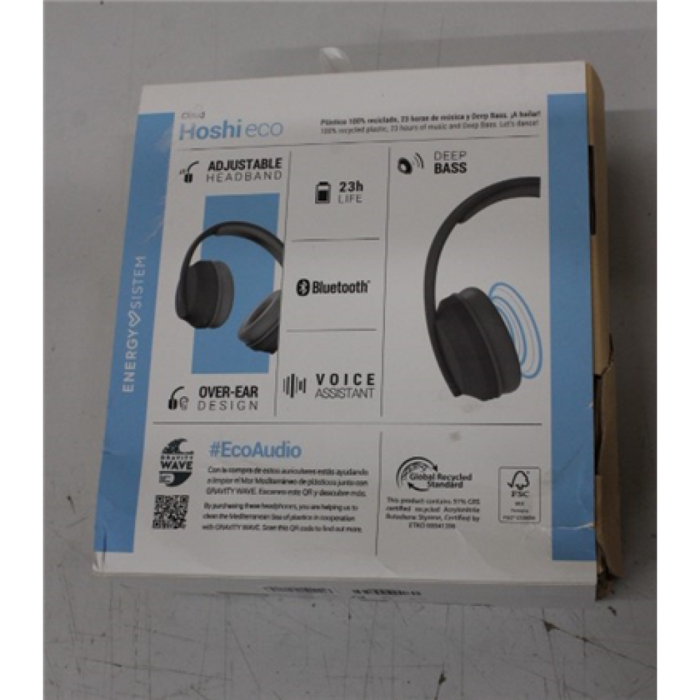 SALE OUT. Energy Sistem Hoshi ECO Headphones Cloud , Energy Sistem Headphones , Hoshi ECO , Wireless , Over-Ear , DAMAGED PACKAGING , Wireless