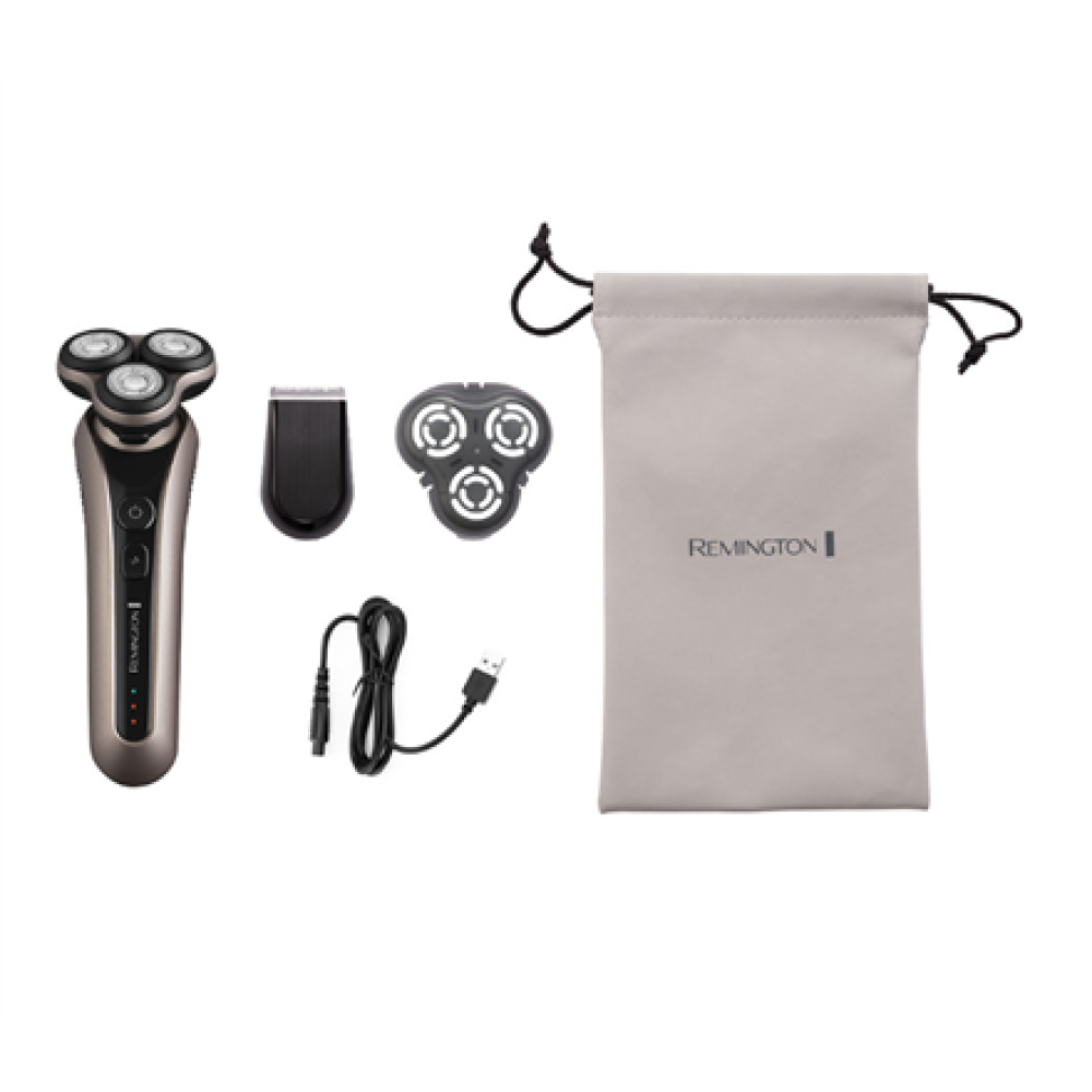 Remington Rotary Shaver , XR1770 X7 Limitless , Operating time (max) 60 min , Black/Dark Champagne