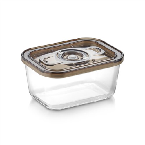 Caso Glass Vacuum Container with Plastic Lid , VacuBoxx Eco M , Transparent