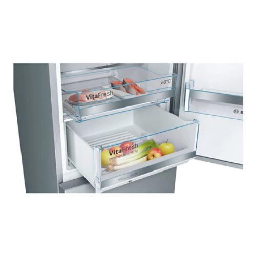 Bosch , Refrigerator , KGE398IBP Series 6 , Energy efficiency class B , Free standing , Combi , Height 201 cm , Fridge net capacity 249 L , Freezer net capacity 94 L , 38 dB , Inox