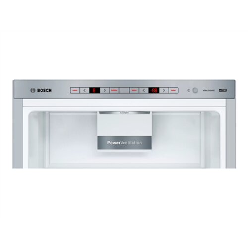 Bosch , Refrigerator , KGE398IBP Series 6 , Energy efficiency class B , Free standing , Combi , Height 201 cm , Fridge net capacity 249 L , Freezer net capacity 94 L , 38 dB , Inox