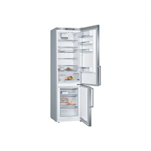 Bosch , Refrigerator , KGE398IBP Series 6 , Energy efficiency class B , Free standing , Combi , Height 201 cm , Fridge net capacity 249 L , Freezer net capacity 94 L , 38 dB , Inox