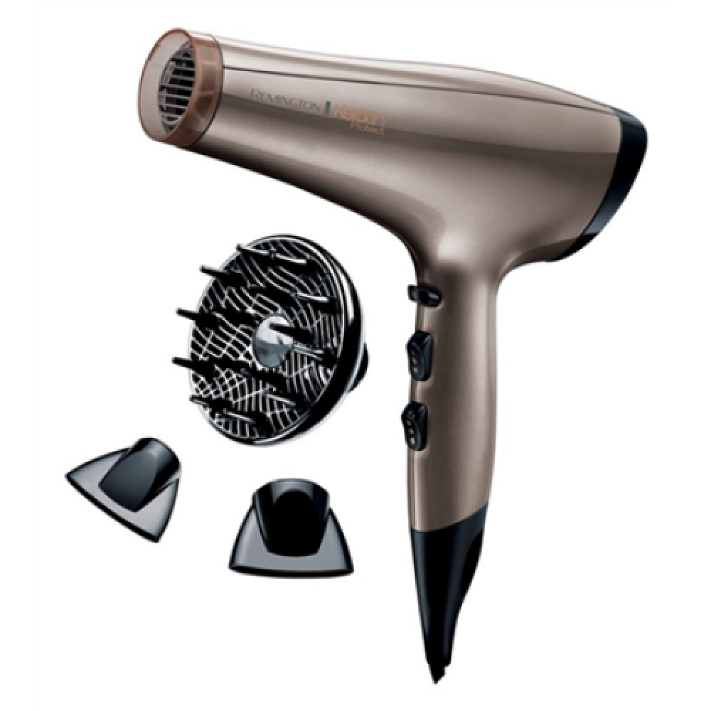 Remington , Hair Dryer , AC8002 , 2200 W , Number of temperature settings 3 , Ionic function , Diffuser nozzle , Brown/Black