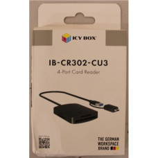 SALE OUT. , Raidsonic 4-in-1 Card Reader with USB 3.2 Gen 1 Type-A + Type-C , IB-CR302-CU3 , DAMAGED PACKAGING