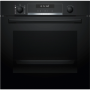 Bosch , HRA578BB0S Serie 6 , Oven , 71 L , Multifunctional , Pyrolysis , Electronic , Steam function , Yes , Height 59.5 cm , Width 56.8 cm , Black