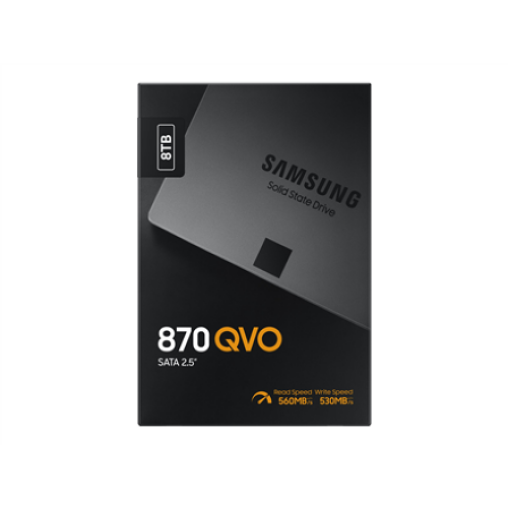 Samsung , SSD , 870 QVO , 8000 GB , SSD form factor 2.5 , Solid-state drive interface SATA III , Read speed 560 MB/s , Write speed 530 MB/s