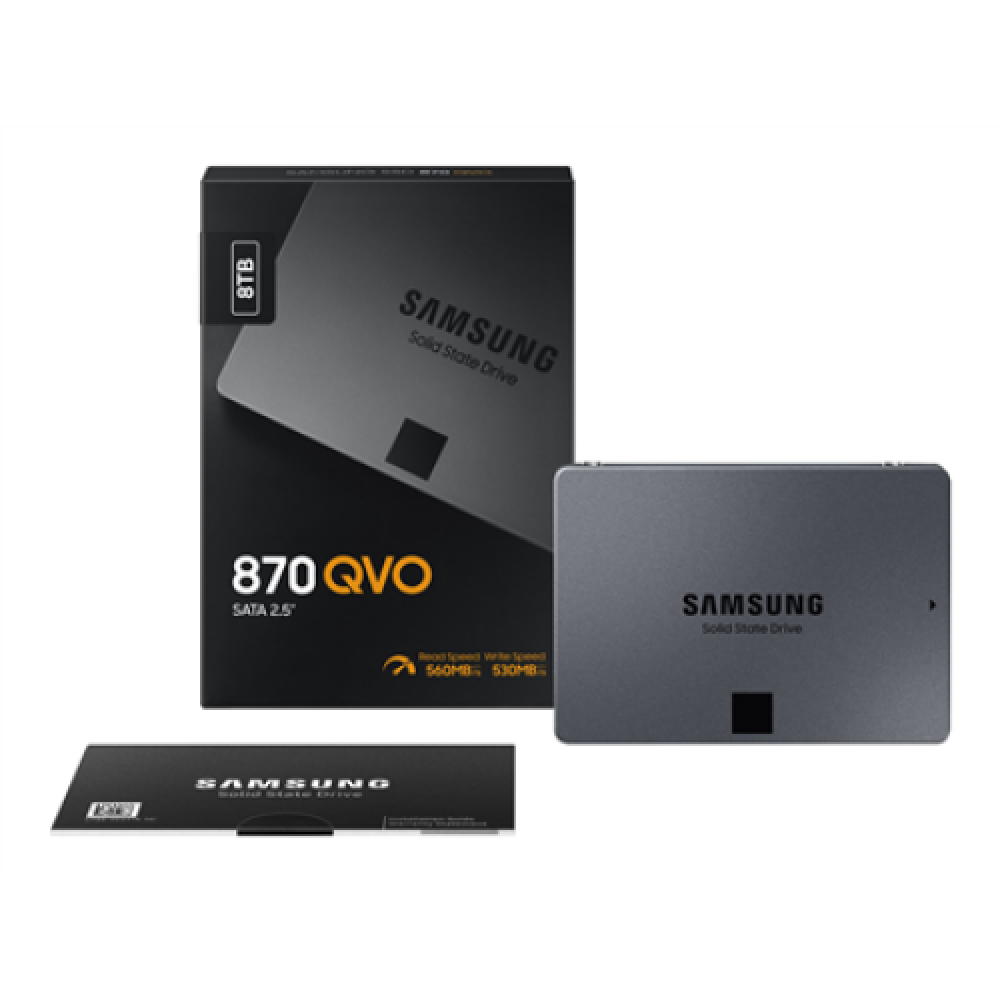 Samsung , SSD , 870 QVO , 8000 GB , SSD form factor 2.5 , Solid-state drive interface SATA III , Read speed 560 MB/s , Write speed 530 MB/s