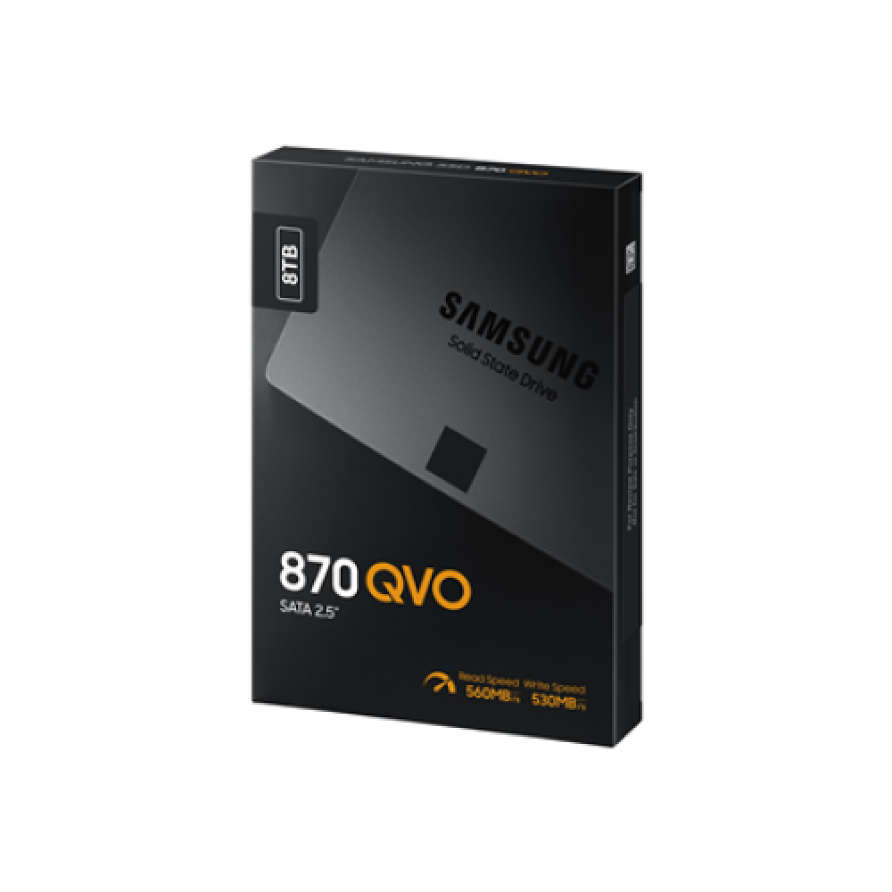 Samsung , SSD , 870 QVO , 8000 GB , SSD form factor 2.5 , Solid-state drive interface SATA III , Read speed 560 MB/s , Write speed 530 MB/s