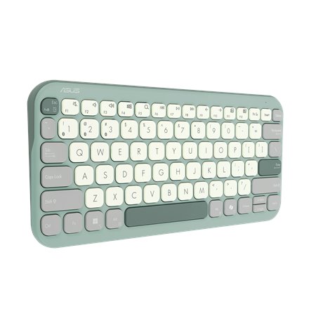 Asus Marshmallow KW100 , Keyboard , Wireless , US International , Green Tea Latte