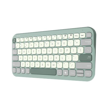 Asus Marshmallow KW100 , Keyboard , Wireless , US International , Green Tea Latte