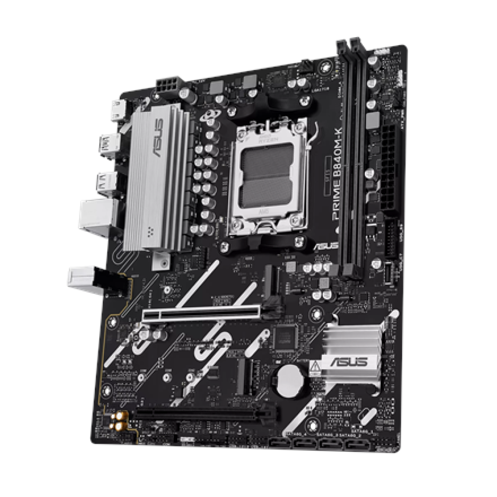 Asus PRIME B840M-K , Processor family AMD , Processor socket AM5 , DDR5 , Supported hard disk drive interfaces SATA, M.2 , Number of SATA connectors 2