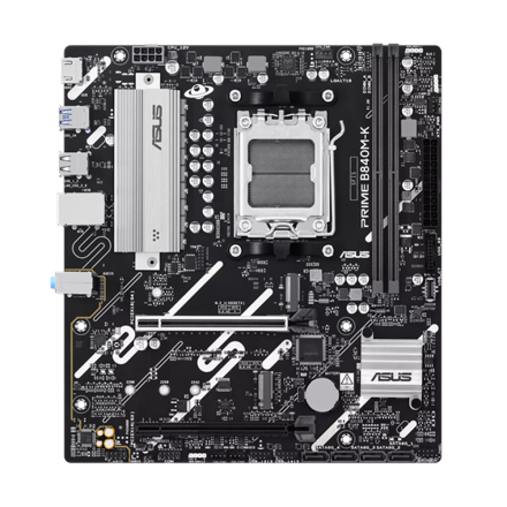 Asus PRIME B840M-K , Processor family AMD , Processor socket AM5 , DDR5 , Supported hard disk drive interfaces SATA, M.2 , Number of SATA connectors 2